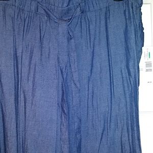 Denim Wide Leg Trousers